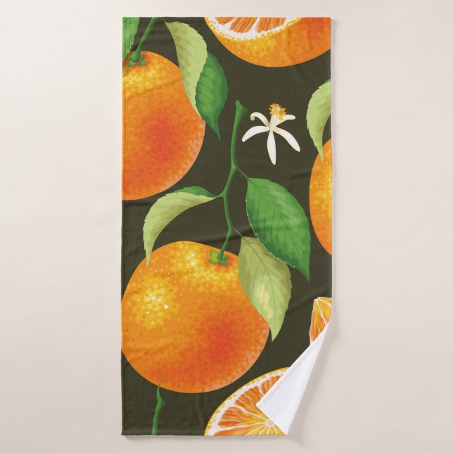 Toalha De Banho Seamless pattern with orange (Toalha de Banho)