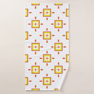Toalha De Banho Seamless pattern with squares Abstract background