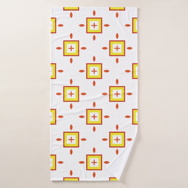 Toalha De Banho Seamless pattern with squares Abstract background  (Toalha de Banho)