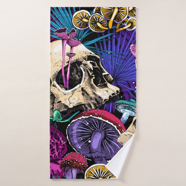 Toalha De Banho Seamless wallpaper pattern. Bright Magic Psychedel (Toalha de Banho)