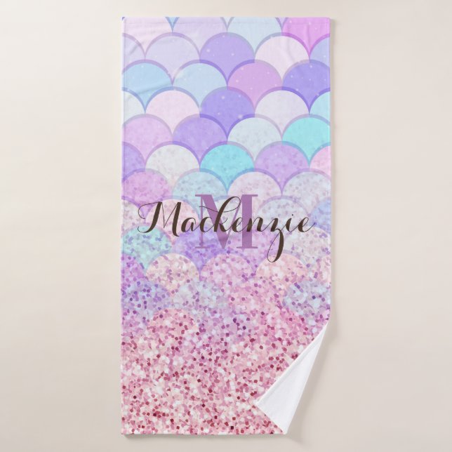 Toalha De Banho Sereia da Glitter