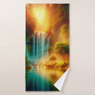 Toalha De Banho Serene Falls e Lake Towel Design