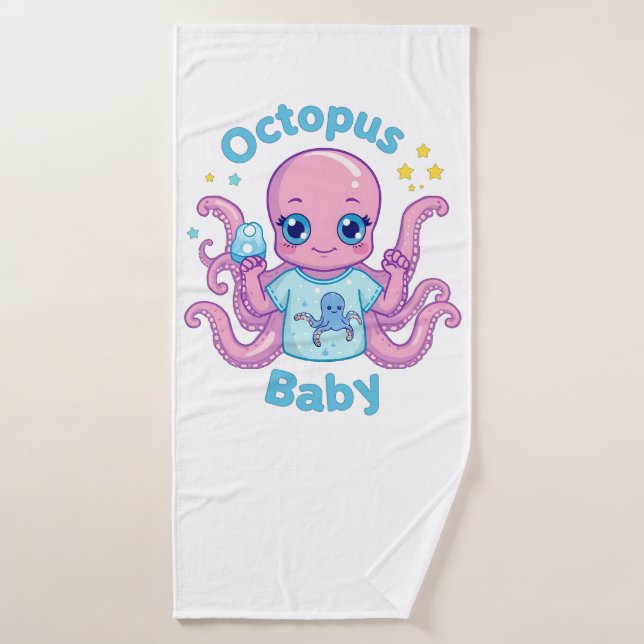 Toalha De Banho Serviette de bain Octopus Baby  (Toalha de Banho)