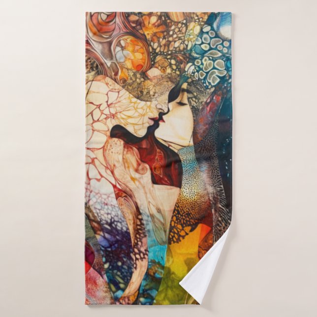 Toalha De Banho Serviette de plage art abstrait (Toalha de Banho)