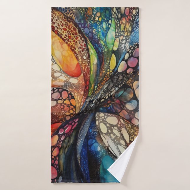 Toalha De Banho Serviette de plage art abstrait (Toalha de Banho)