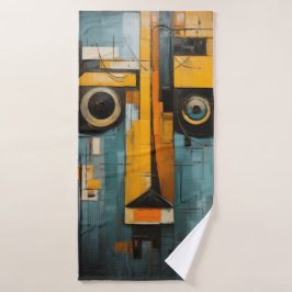 Toalha De Banho Serviette de plage art abstrait 