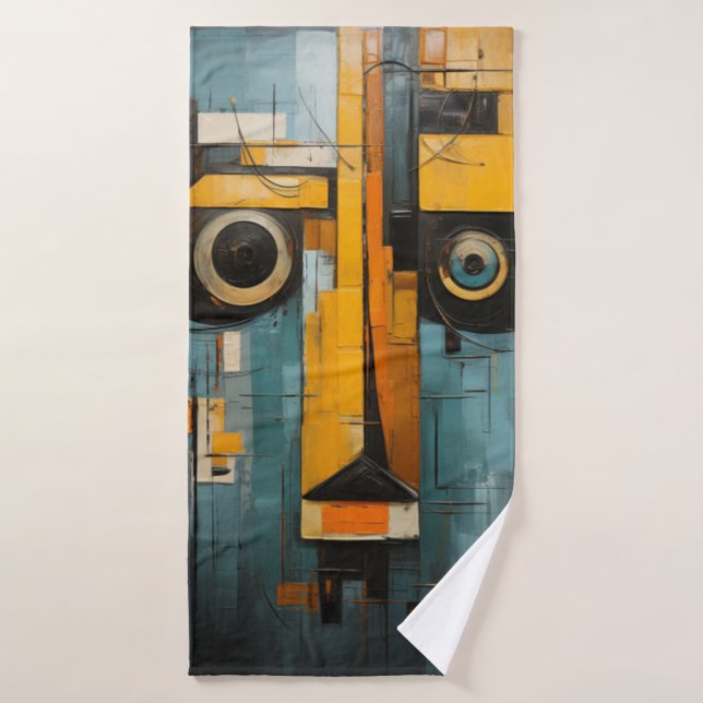 Toalha De Banho Serviette de plage art abstrait  (Toalha de Banho)