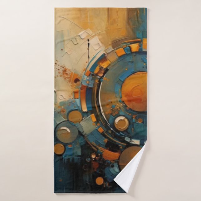 Toalha De Banho Serviette de plage art abstrait  (Toalha de Banho)