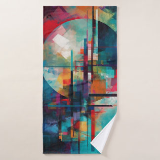 Toalha De Banho Serviette de plage art abstrait