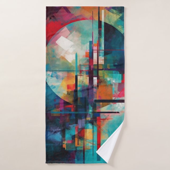 Toalha De Banho Serviette de plage art abstrait  (Toalha de Banho)