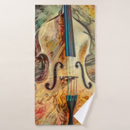 Toalha De Banho Serviette de plage art abstrait Violon