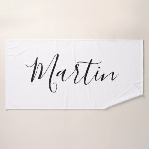 Toalha De Banho Seu Nome   Letra Elegante