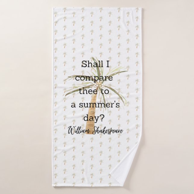 Toalha De Banho Shakespeare Summer Quote Decor For Home (Toalha de Banho)