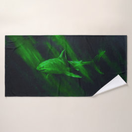 Toalha De Banho Shark Green 30 X 60 Bath Towel