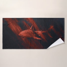 Toalha De Banho Shark Red 30 X 60 Bath Towel