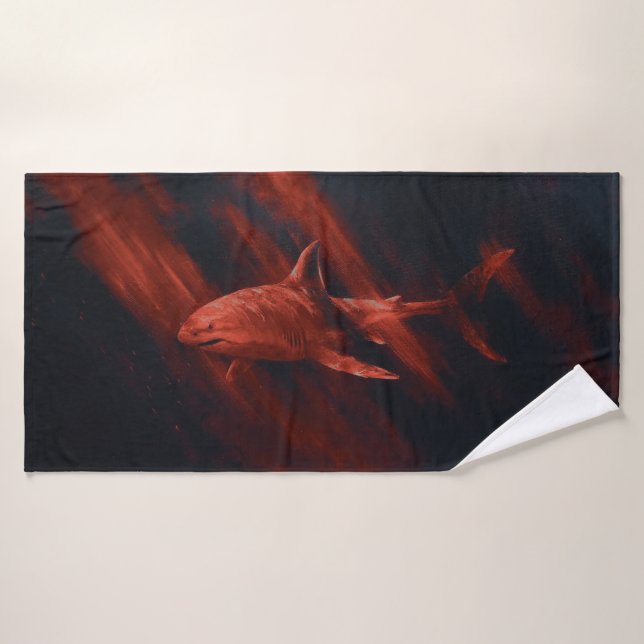 Toalha De Banho Shark Red 30 X 60 Bath Towel (Toalha de Banho)