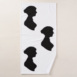 Toalha De Banho Silhueta de Jane Austen