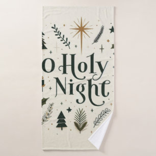 Toalha De Banho Simples Natal O Santa Noite