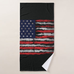 Toalha De Banho Sinalizador Grunge U.S.A