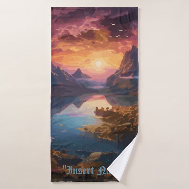 Toalha De Banho Sinfonia de Montanha: Uma Mistura Harmoniosa de Co (Toalha de Banho)