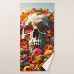 Toalha De Banho Skull Art