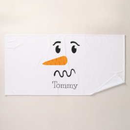 Toalha De Banho Snowman Confusa Face Frosty