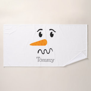 Toalha De Banho Snowman Confusa Face Frosty
