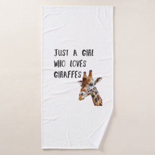 Toalha De Banho Só Uma Menina Que Ama Girafas Bestiçadas