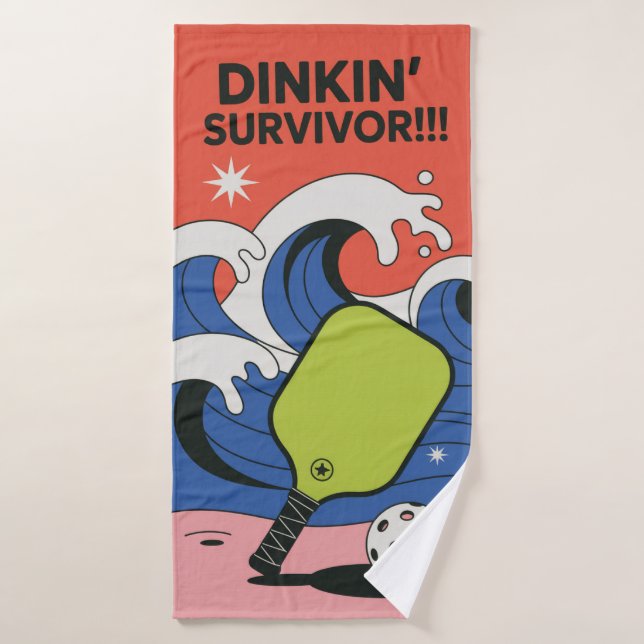 Toalha De Banho Sobrevivente de Pickleball engraçado!! Torre despo (Toalha de Banho)