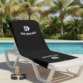 Toalha De Banho Soccer Personalized Black and White Towel 