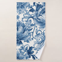 Sonhos Azuis | Chinoiserie Floral em Aquarela