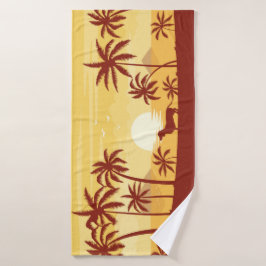Toalha De Banho South California Dachshund Beach Towel Sunset
