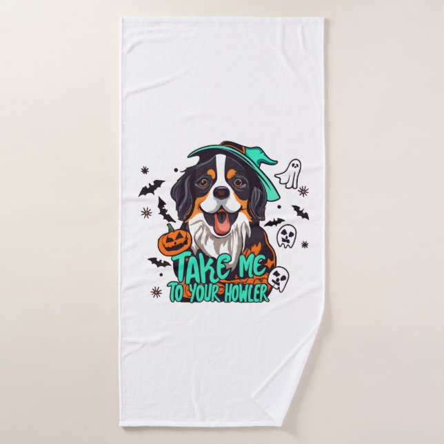 Toalha De Banho Spooky Bernese Halloween : Leve-me ao seu Howler (Toalha de Banho)