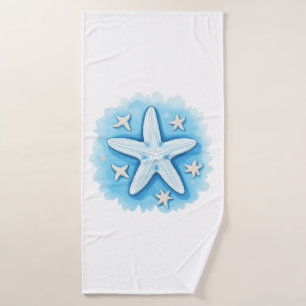 Toalha De Banho Starfish em azul