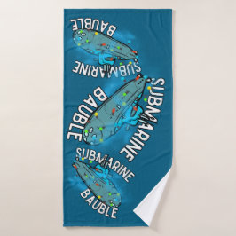 Toalha De Banho Submarino, bauble, natal