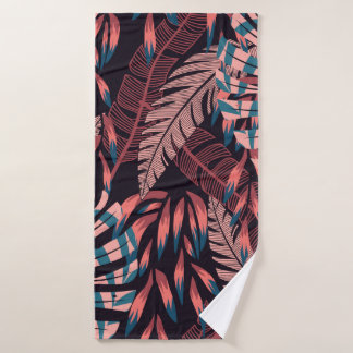 Toalha De Banho Summer bright seamless background with colorful tr