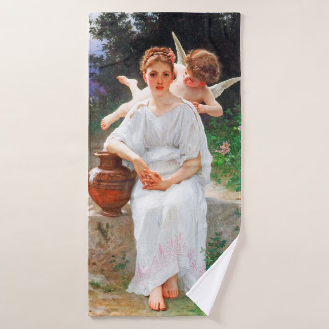 Toalha De Banho Susurros de Amor, Bouguereau (Toalha de Banho)