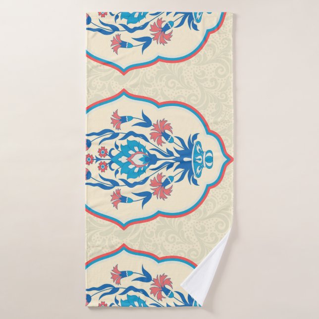 Toalha De Banho Tecido Étnico Floral: Elegância Invisível (Toalha de Banho)