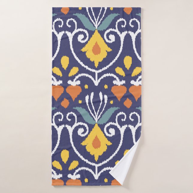 Toalha De Banho Tecido Ikat artesanal. Padrão étnico uniforme. Asi (Toalha de Banho)