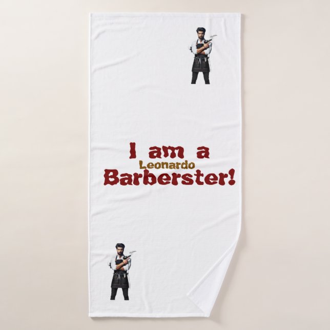 Toalha De Banho tema Toel Barber personalizável (Toalha de Banho)