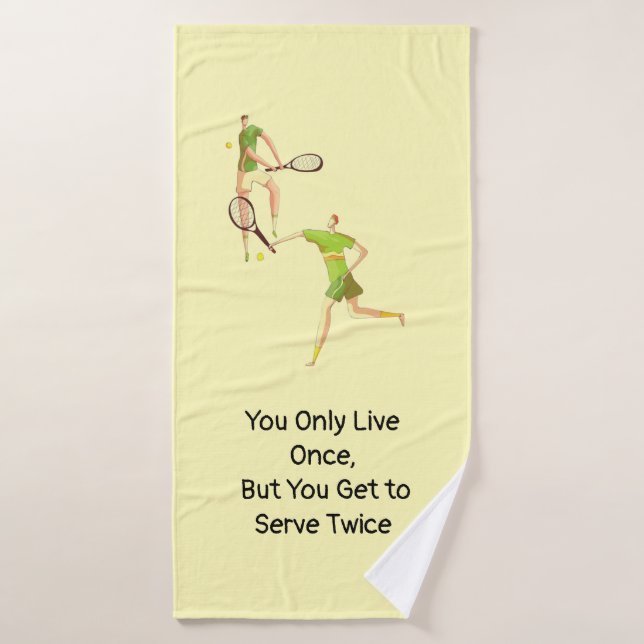 Toalha De Banho Tênis, Você Só Vive Uma Vez, Mas Você Vai Servir (Toalha de Banho)