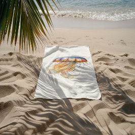 Toalha De Banho Tentáculos Sunset: Arte Costeira de Aquarela