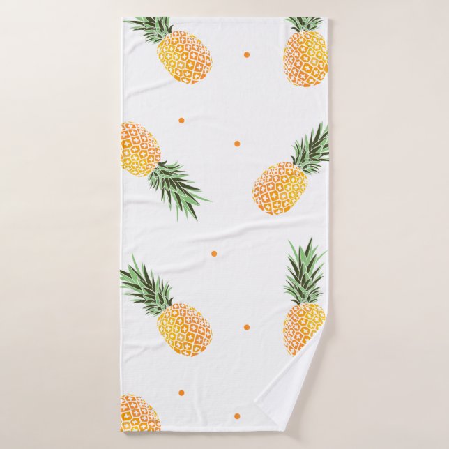 Toalha De Banho Teste padrão dos abacaxis do verão (Toalha de Banho)