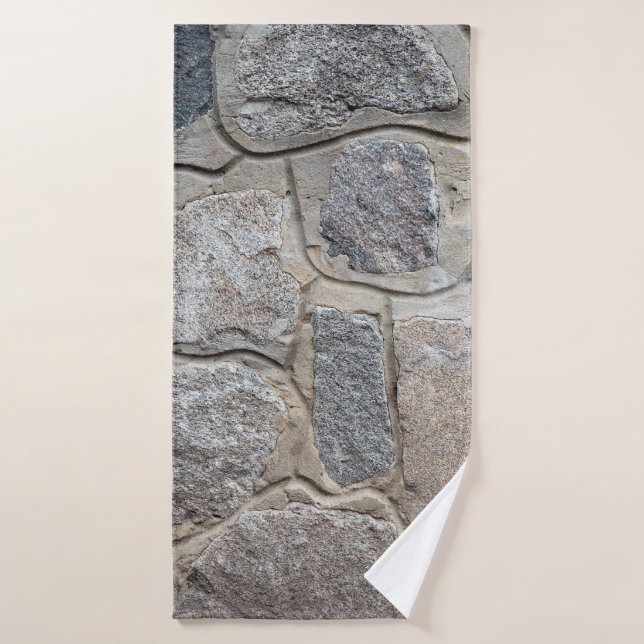 Toalha De Banho Texto antigo da alvenaria de pedra, abstrato, arqu (Toalha de Banho)