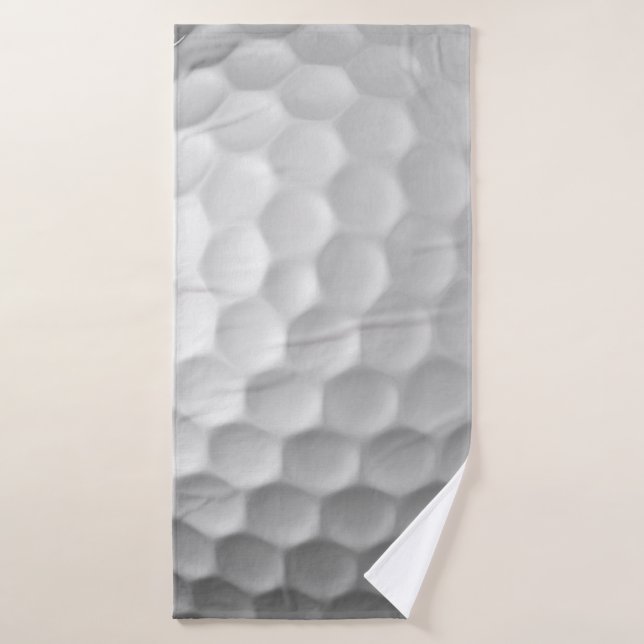 Toalha De Banho Textura de Bola de Golfe Branca Com Reentrâncias (Toalha de Banho)