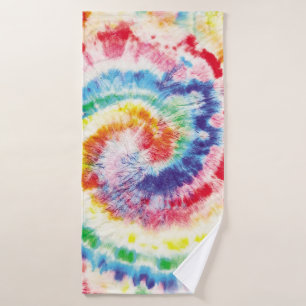 Toalha De Banho Tie Dye Swirl. Padrão de Tiedye Invisível. Tecido