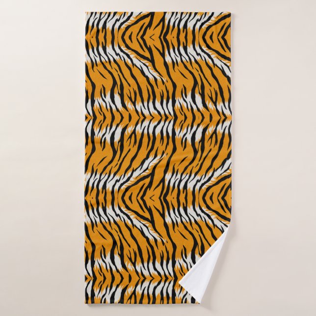 Toalha De Banho Tiger Skin Animal Print Pattern Design (Toalha de Banho)