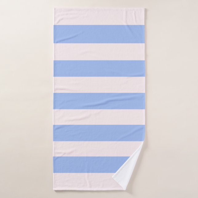 Toalha De Banho Tiras de Atenção Brancas Cornflower Azul (Toalha de Banho)