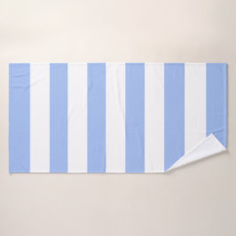 Toalha De Banho Tiras de Atenção Brancas Cornflower Azul