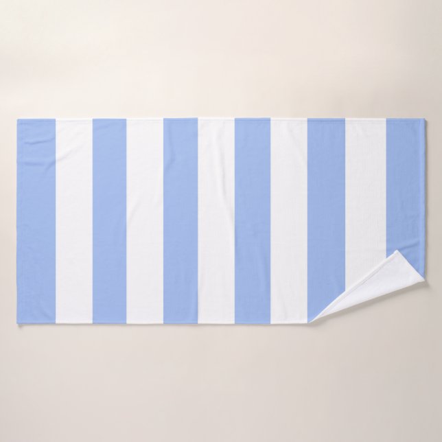 Toalha De Banho Tiras de Atenção Brancas Cornflower Azul (Toalha de Banho)